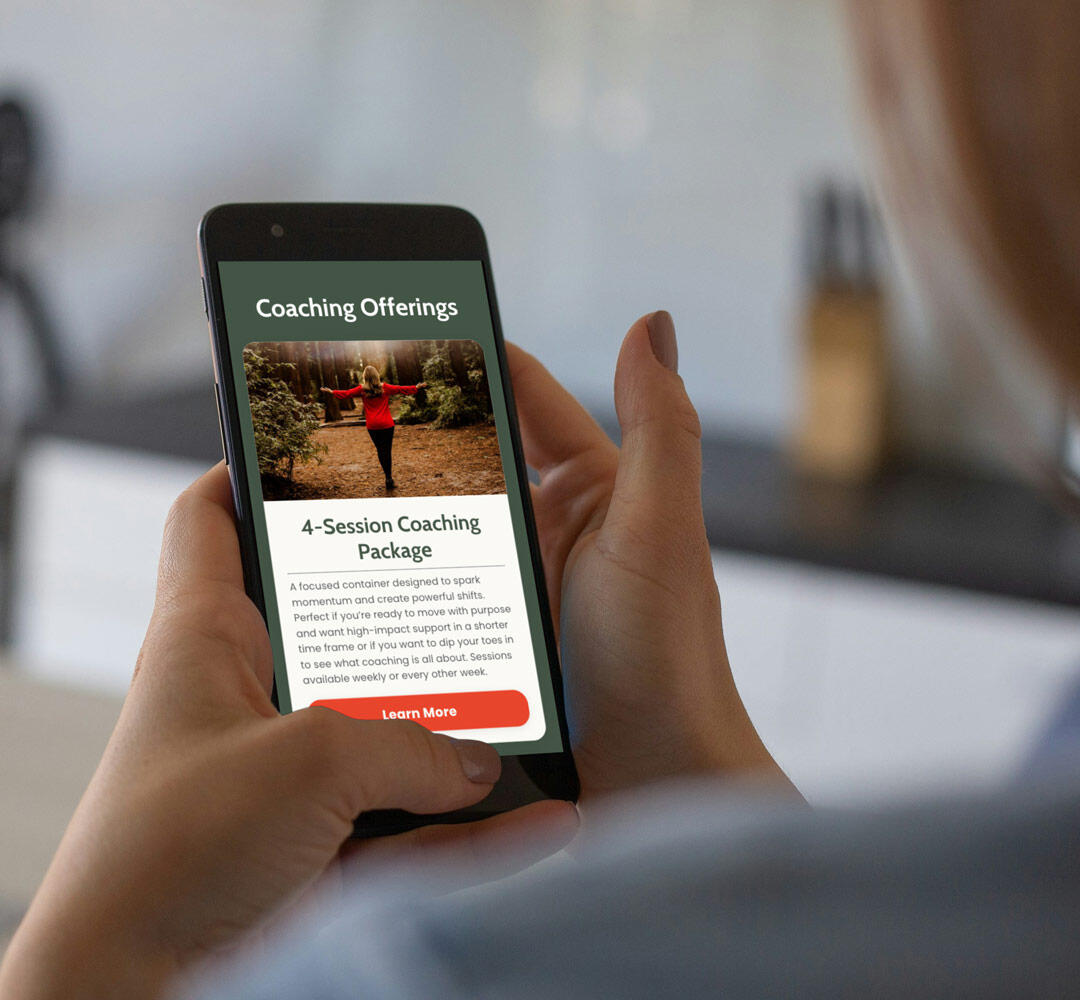 Life Coaching Practice — Brand-to-booking Site